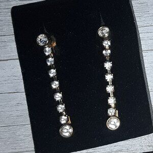 1990s Sparkly Drop Crystal Earrings